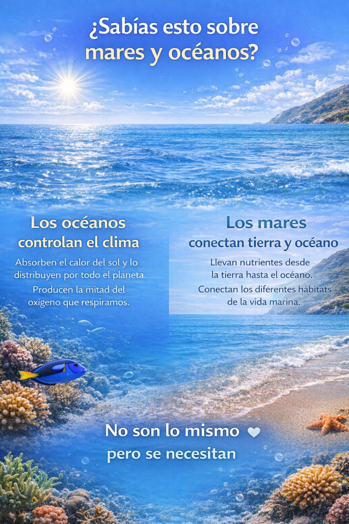 infografia diferencias entre mares y océanosdiferencias entre mares y océanos